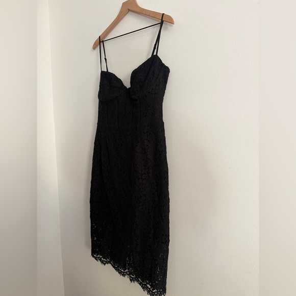 NWT Bardot Women’s Brielle Black Strapless Overlay Sweetheart Lace Dress XL - Picture 4 of 9